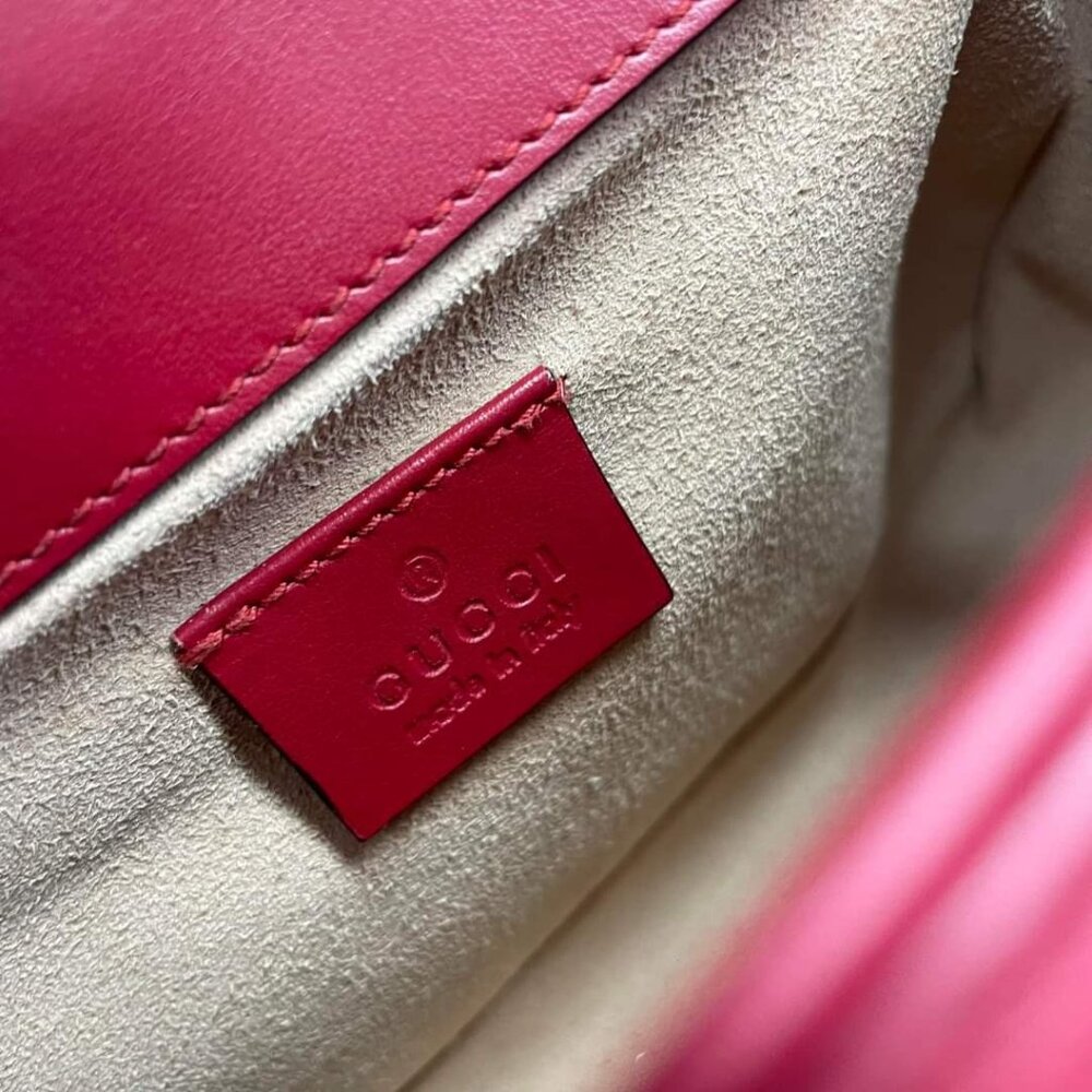 100% Authentic Gucci Marmont Mini Leather Shoulder Bag - Picture 15 of 16